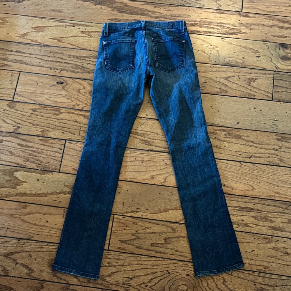 7 For All Mankind Dark Blue Straight leg Jeans - Picture 4 of 7